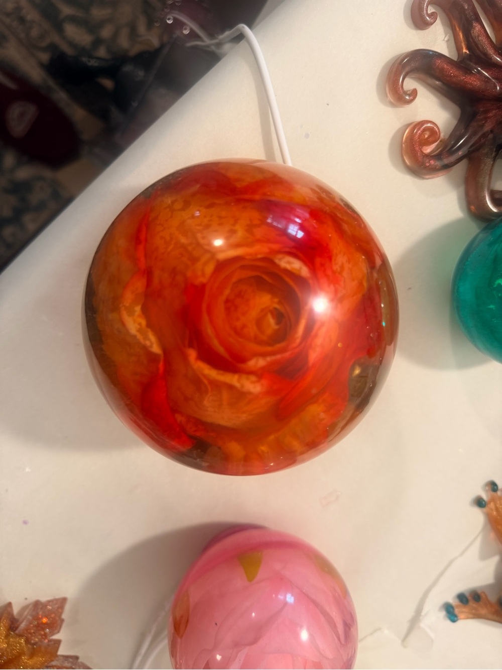 Decorative Rose resin  Art Sphere Unbranded